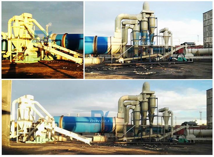 Sawdust dryer installation